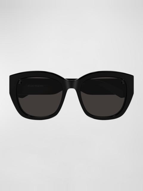 Alexander McQueen Logo Acetate Butterfly Sunglasses