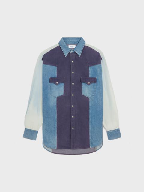 CELINE western shirt in showdown wash denim