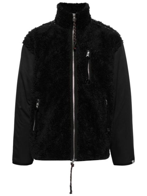 adidas faux-fur panelled jacket