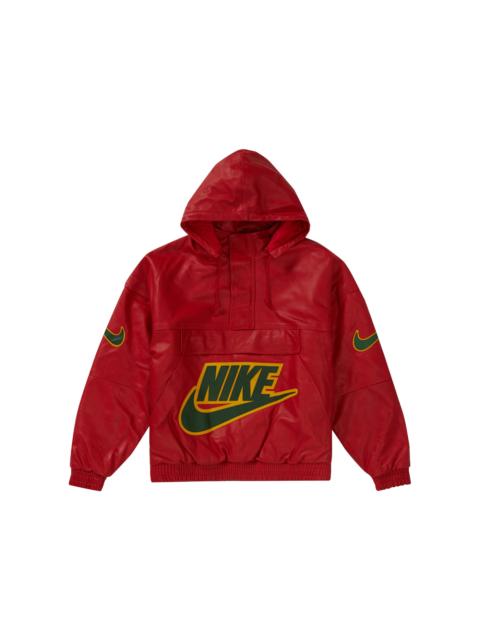 Supreme Nike Leather Anorak Red