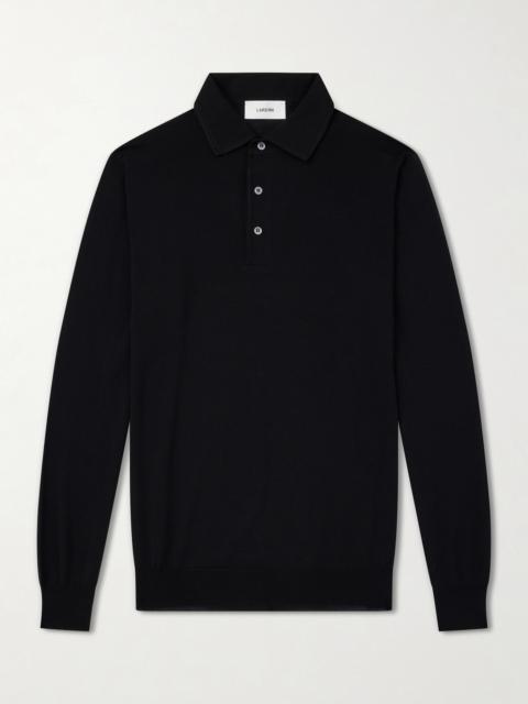 LARDINI Virgin Wool Polo Sweater