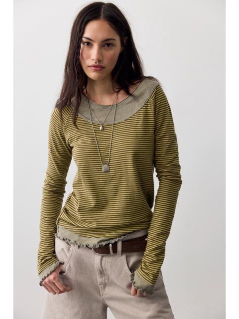 FREE PEOPLE We The Free Two's A Charm Stripe Long Sleeve Top