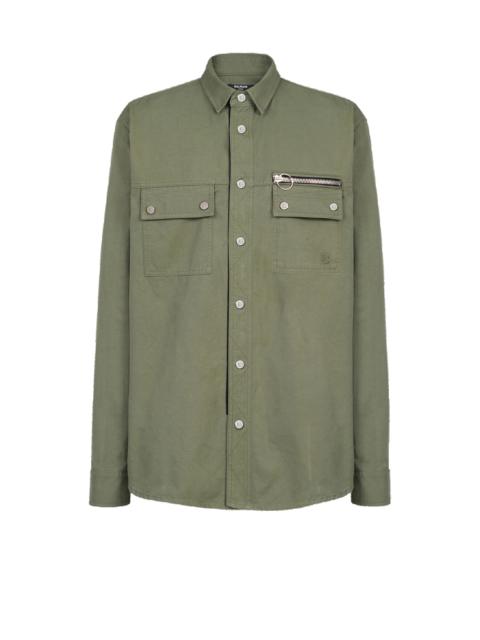 Balmain Cotton shirt with embroidered Balmain logo