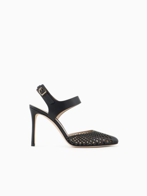 GIORGIO ARMANI LEATHER COURT SHOES
