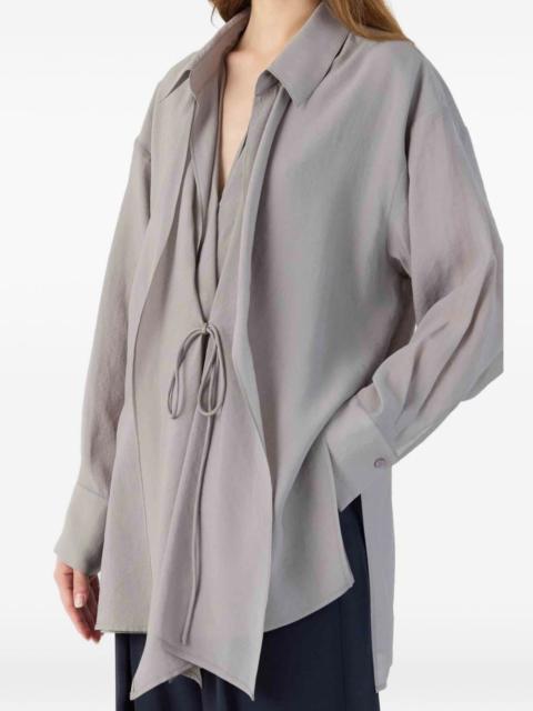 ELEH tie-fastening shirt