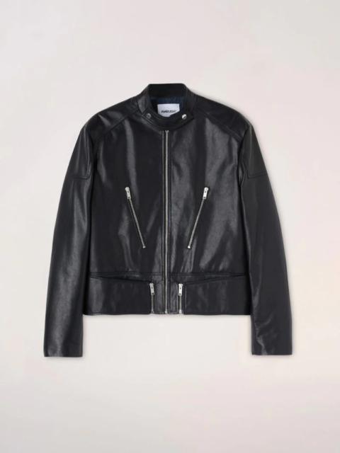 Ambush ZIPPED LEATHER BIKER JACKET