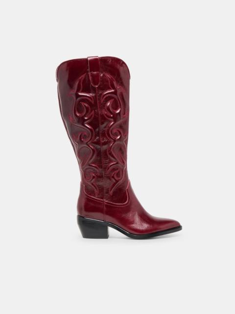 dolce vita MIRLA WIDE CALF BOOTS OXBLOOD LEATHER