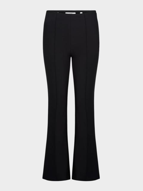 Vince Cropped Flare-Leg Pintuck Pants