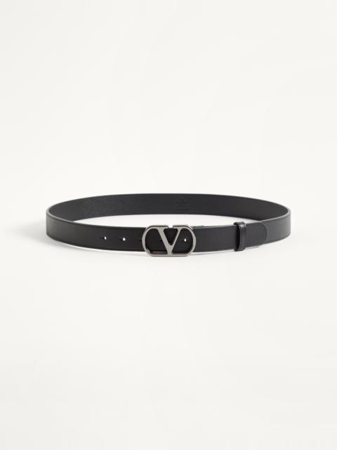 Valentino VLOGO SIGNATURE BELT IN SHINY CALFSKIN 30 MM