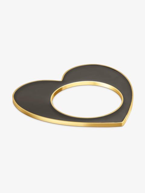 TOUS Gold-colored steel and black resin heart Bangle TOUS Galaxy
