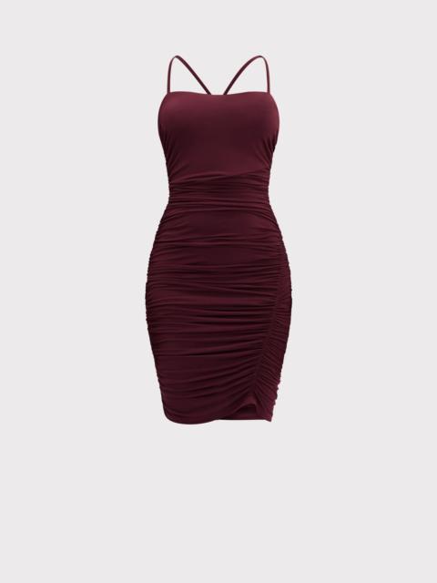 HERVE LEGER RUCHED JERSEY MINI DRESS