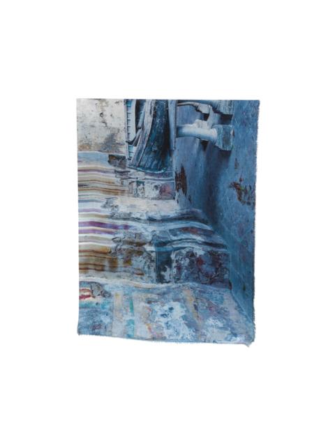 Faliero Sarti graphic-print frayed scarf