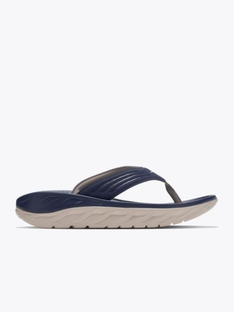 HOKA Men's ORA Recovery Flip-Flops in Varsity Navy/Putty