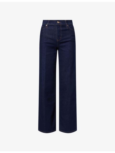 FRAME Le Slim Palazzo Wide-Leg Stretch-Denim Blend Jeans