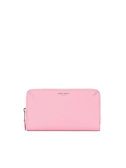 GIORGIO ARMANI logo-stamp zip wallet