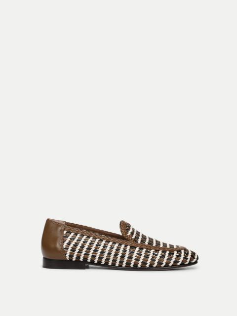 VERONICA BEARD PRILLA WOVEN LEATHER LOAFER