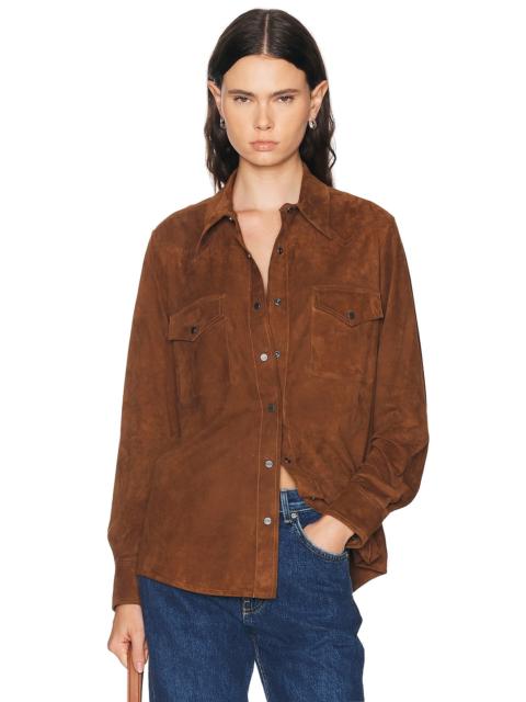 TWP Cowboy Leather Travelin Soldier Top