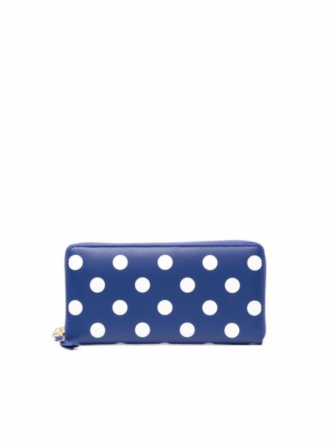 leather polka-dot purse