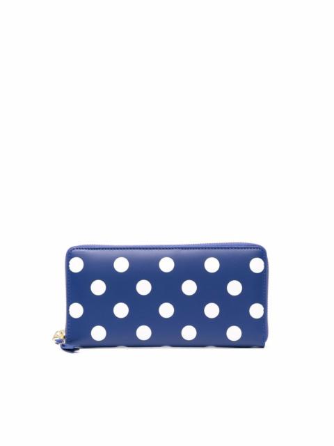 leather polka-dot purse