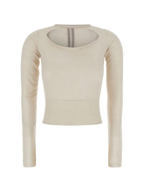 Rick Owens cut-out ribbed-hem sweater