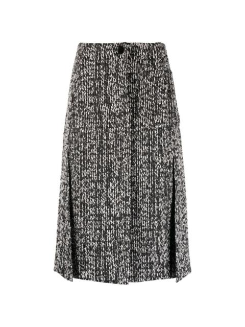 textured-finish  mid-rise skirt