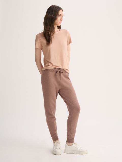 Women's Cuffed Track Pants Daphne Cashmere Rosewood