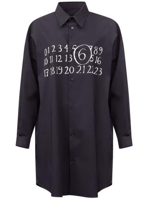 MM6 Maison Margiela signature numbers motif shirt dress