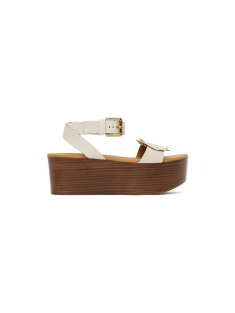 White Chany Platform Sandals