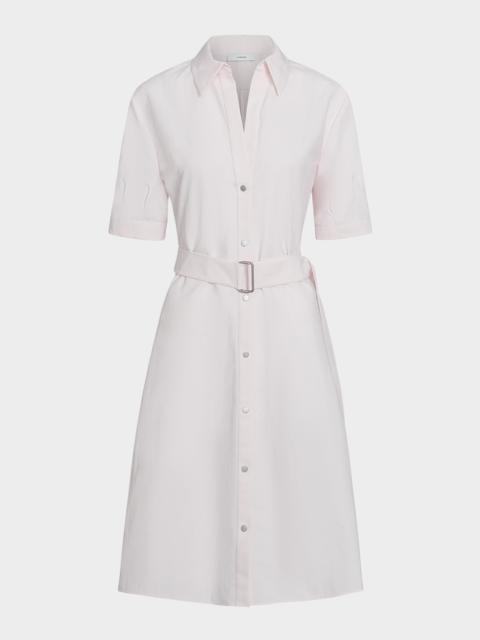 Vince Short-Sleeve Belted Shirtdress