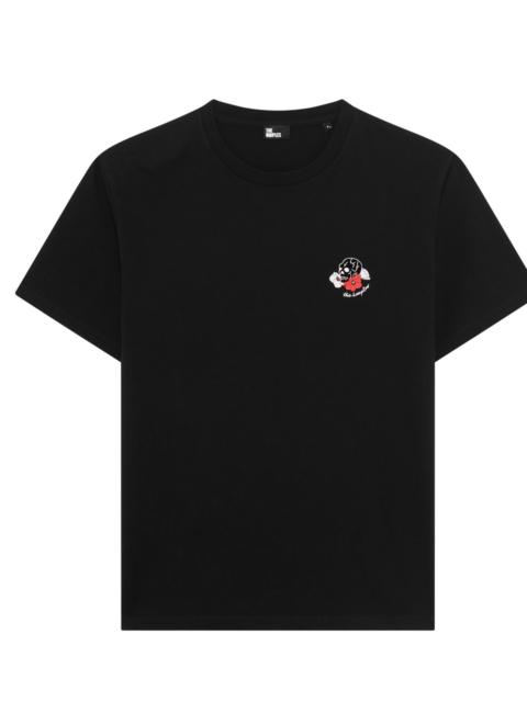 The Kooples T-SHIRT WITH BLACK SKULL FLOCKING
