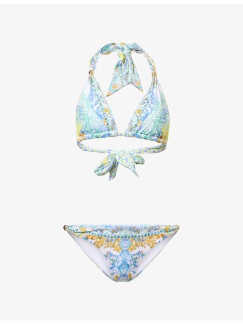 CAMILLA Floral Triangle-Cup Bikini Set