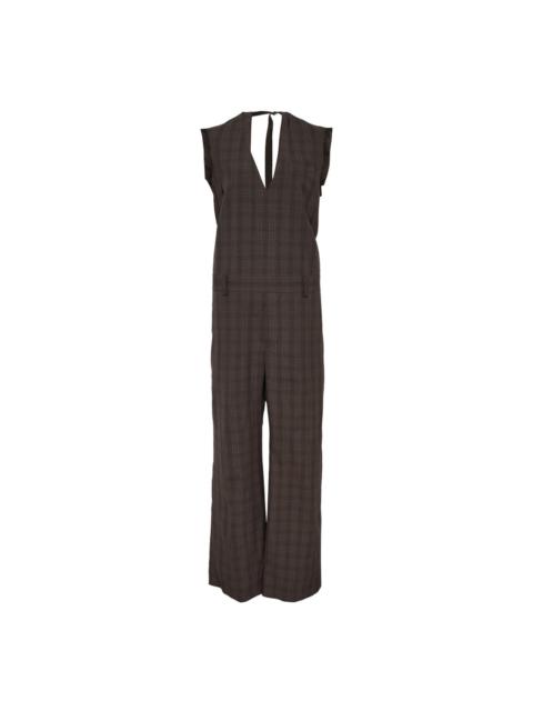 sacai Wool Silk Suiting Jumpsuit | REVERSIBLE