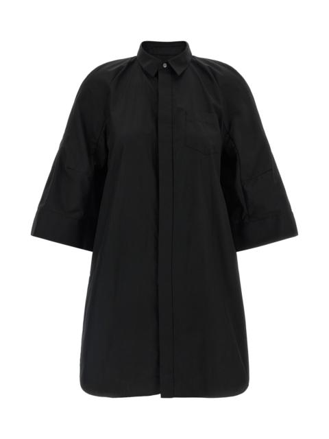 sacai Chemisier Dress With Wide Sleeves