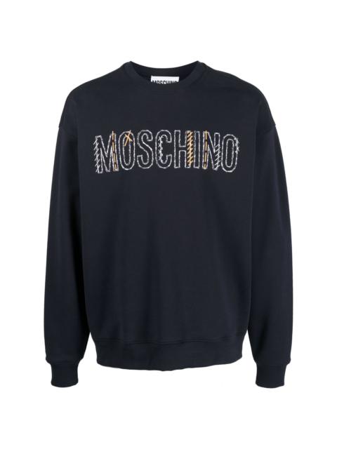 Moschino logo-print cotton sweatshirt