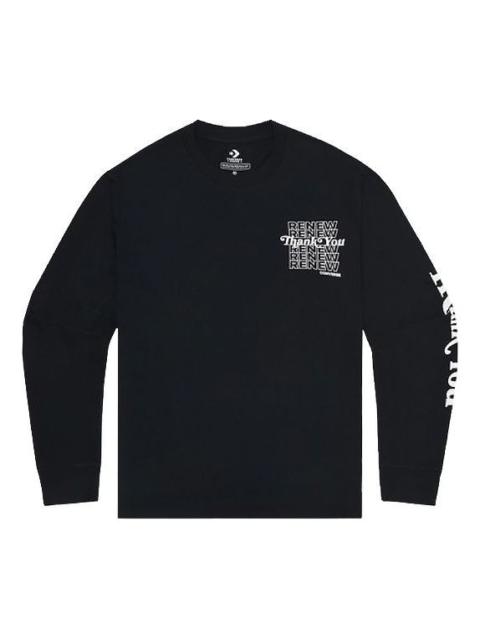 Converse Converse Renew Thank You Long Sleeve Shirt 'Black' 10019500-A03