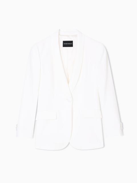 EMPORIO ARMANI Envers-satin, shawl-collar jacket