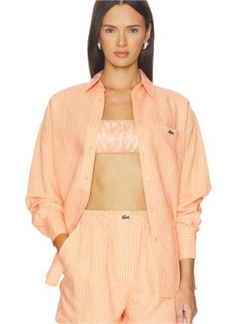 LACOSTE Oversized Fit Toile Shirt