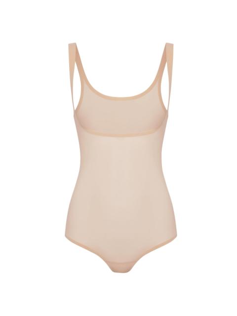 Wolford Women's Formfitting Sheer Tulle Bodysuit - Clay