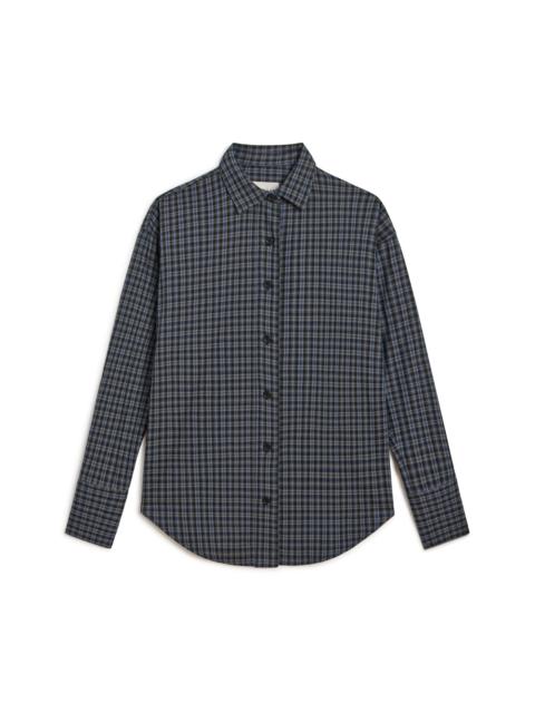 DEREK LAM 10 CROSBY MAX RAYON PLAID RELAXED SHIRT