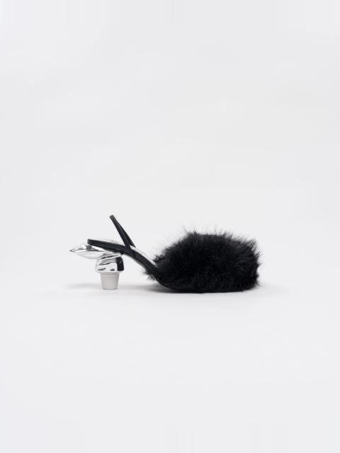 Maison MIHARAYASUHIRO Toothpaste Heel Fur Sandals