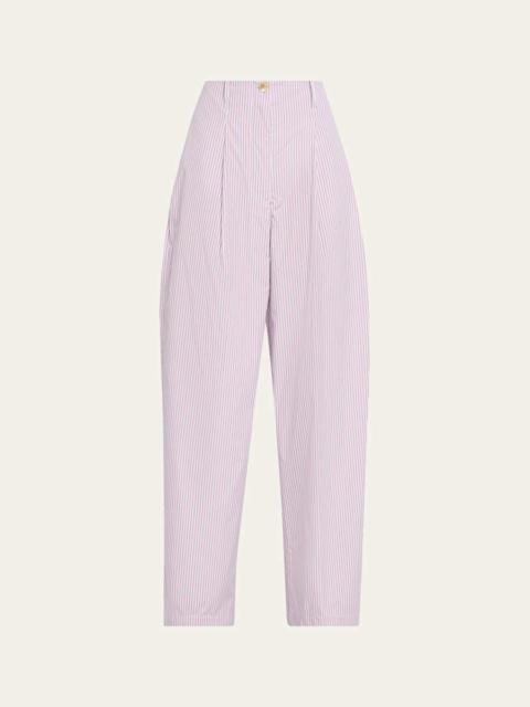 RÙADH The Dean Pinstripe Organic Cotton Pants