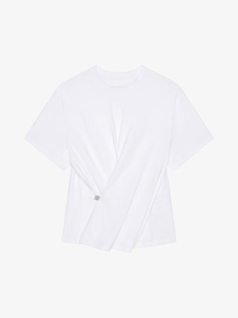 Givenchy CROSS-OVER T-SHIRT IN COTTON WITH 4G DETAIL