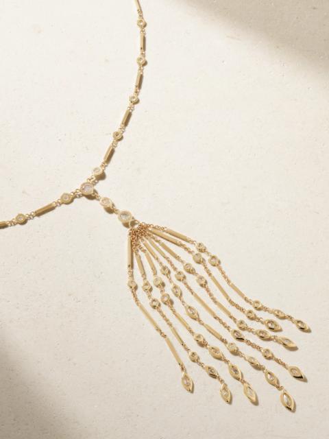 JACQUIE AICHE 14-karat Gold Diamond Necklace