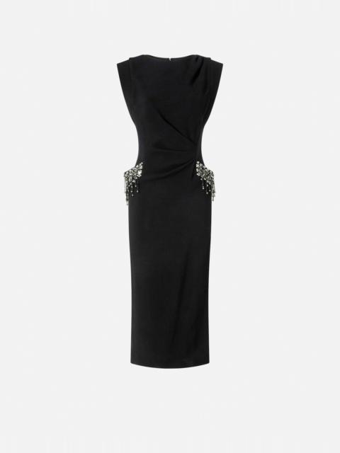 PINKO SLIM-FIT DRESS WITH BEJEWELLED EMBROIDERY