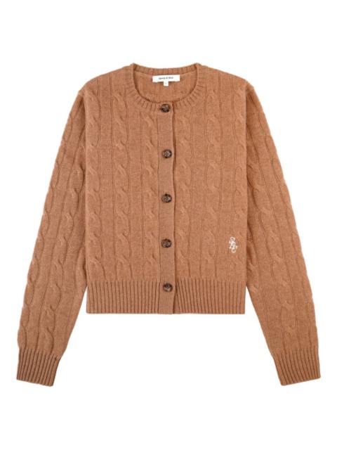 Sporty & Rich SRC cable-knit buttoned cardigan