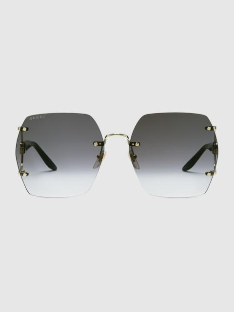 GUCCI Geometric frame sunglasses