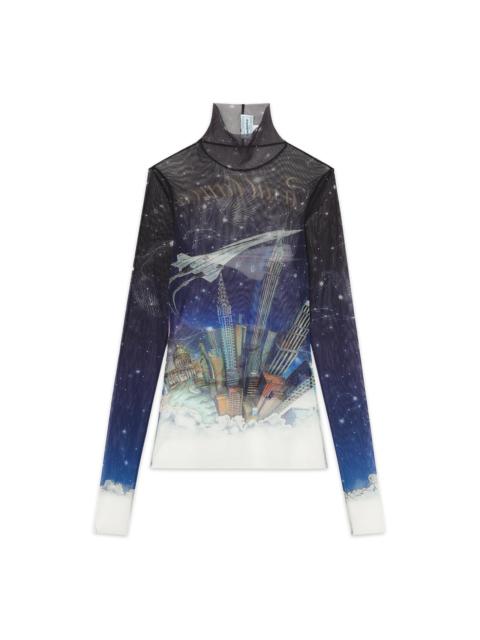 CASABLANCA Vol De Nuit Printed Mesh Top | Casablanca Paris