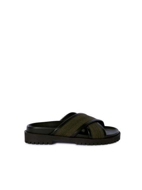 Off-White Green/black Chicago Crisscross Sandals