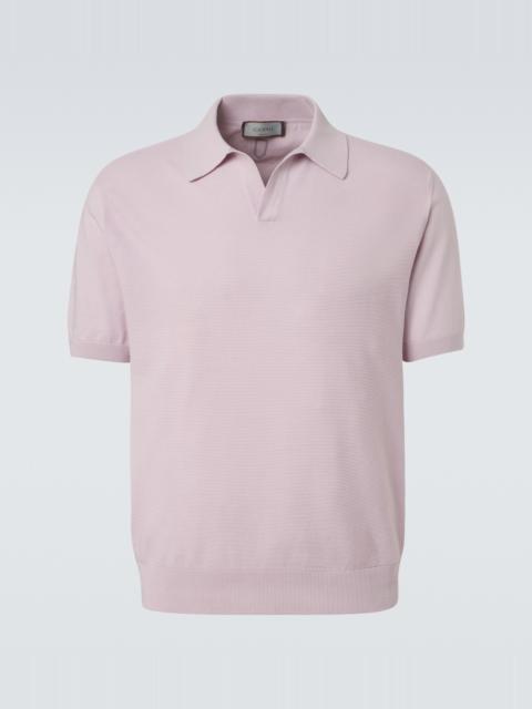Canali Cotton and silk polo shirt