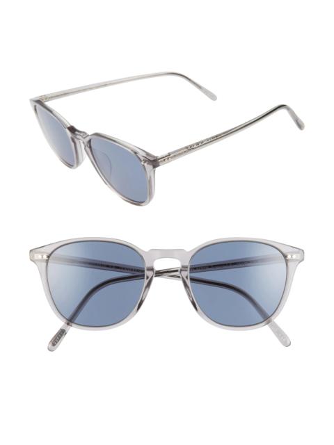 Oliver Peoples Forman L. A. 51mm Polarized Round Sunglasses in Workman Grey/Blue